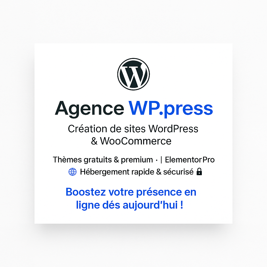 Creation Site Agence WordPress Paris France